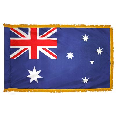 2ft. x 3ft. Australia Flag Fringed for Indoor Display