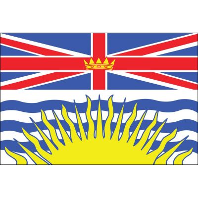 3ft. x 6ft. British Columbia Flag for Parades & Display with Fringe