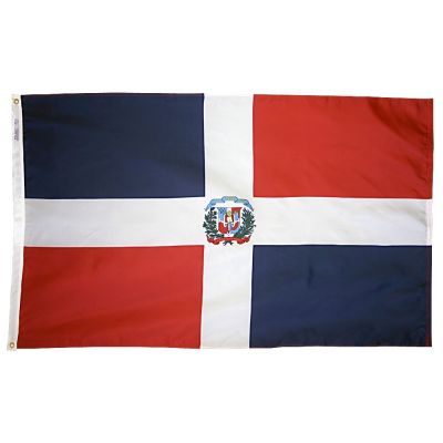 2ft. x 3ft. Dominican Republic Flag Seal with Canvas Header