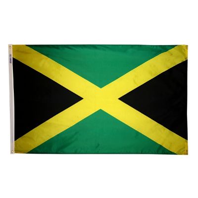 2ft. x 3ft. Jamaica Flag with Canvas Header