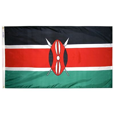 3ft. x 5ft. Kenya Flag with Brass Grommets