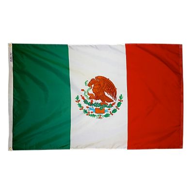 4ft. x 6ft. Mexico Flag w/ Line Snap & Ring
