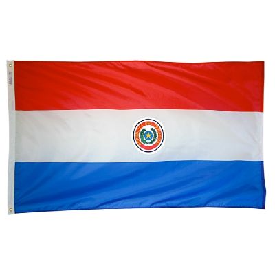 2ft. x 3ft. Paraguay Flag with Canvas Header