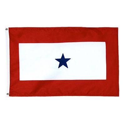5 ft. x 8 ft. 1 Star Service Flag Woven Polyester