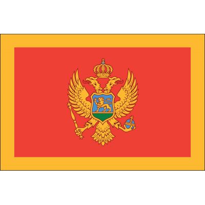 4ft. x 6ft. Montenegro Flag with Brass Grommets Use