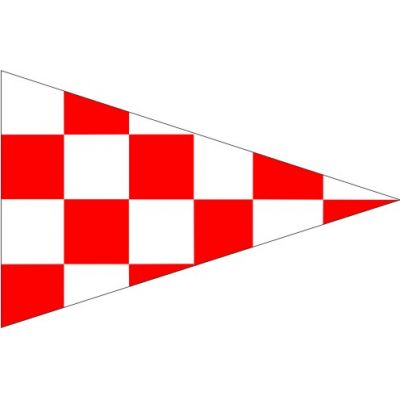 Size 3-1/2 Emergency Signal Pennant with Line Snap and Ring