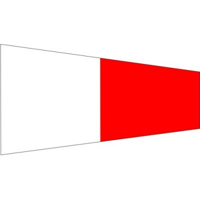 Size 4 Interrogative Signal Pennant with Line Snap and Ring
