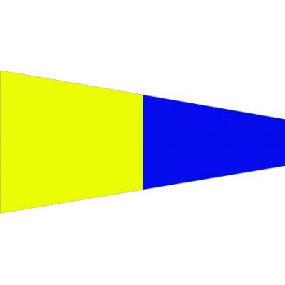 Size 3-1/2 Number 5 Signal Pennant with Line Snap and Ring