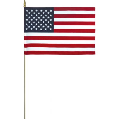 Hemmed U.S. Flags Mounted
