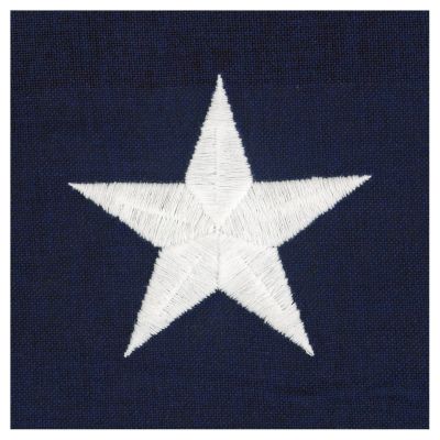 Embroidered Star on a Cotton Flag
