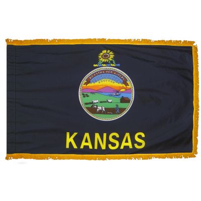 4ft. x 6ft. Kansas Fringed for Indoor Display