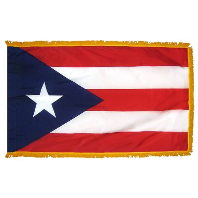 3ft. x 5ft. Puerto Rico Fringed for Indoor Display