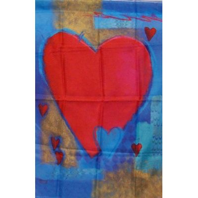 Turquoise Hearts Decorative House Banner