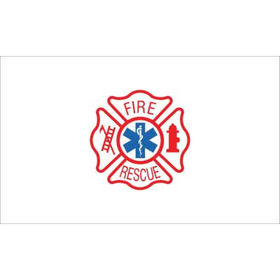 3 x 5 ft. Fire Rescue Flag Outdoor Use