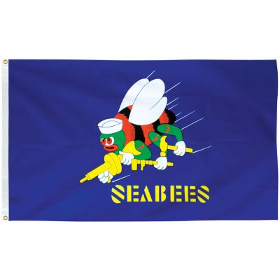 3 x 5 ft. Seabees Flag E-poly
