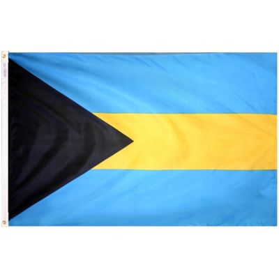 12 in. x 18 in. Bahamas Flag with Canvas Header