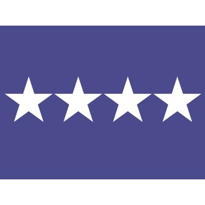 3ft. x 5ft. Air Force 4 Star General Flag w/ Side Pole Sleeve