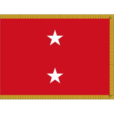 4ft. x 6ft. Marine Corps 2 Star General Flag Indoor w/ Fringe