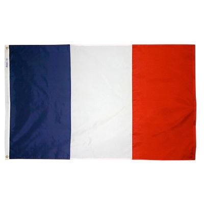 Size 7 France Flag with Canvas Header & Brass Grommets