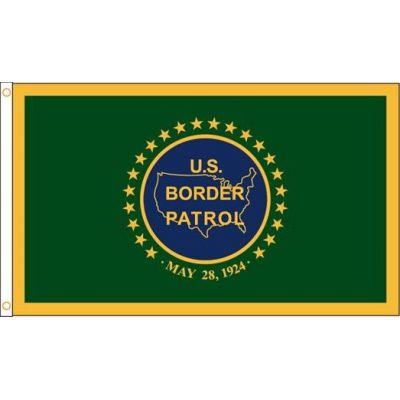 5ft. x 8ft. US Border Patrol Flag Heading & Grommets