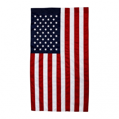 U.S. Banner 3ft. x 5ft. Heavy Polyester U.S. Flag Embroidered Stars
