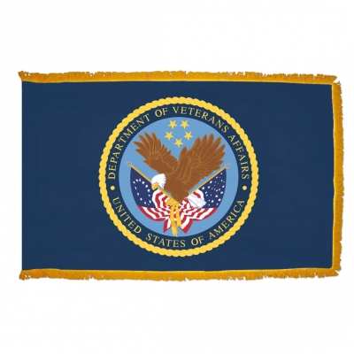 3ft. x 5ft. Veterans Affairs Flag w/ gold Fringe
