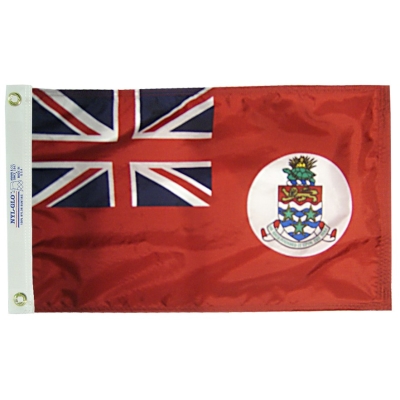 4ft. x 6ft. Cayman Islands Civil Flag with Heading & Grommets White Disk