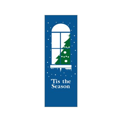 30 x 96 in. Holiday Banner Tree in Window