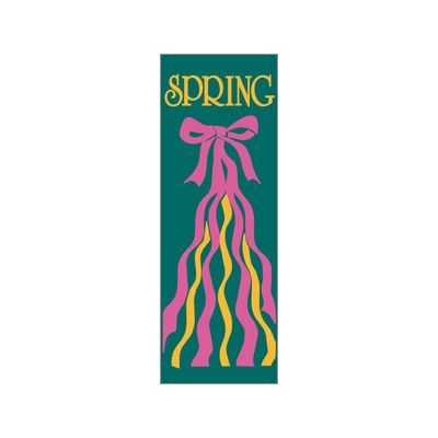 30 x 96 in. Holiday Banner Spring Ribbons