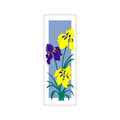 30 x 96 in. Seasonal Banner Iris