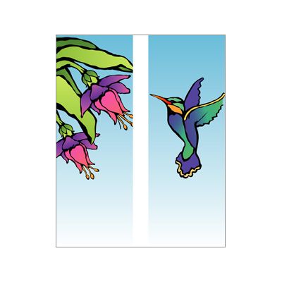 30 x 84 in. Seasonal Banner Hummingbird-Double Sided Design