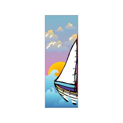 30 x 96 in. Seasonal Banner Sailboat