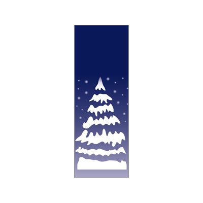 30 x 84 in. Seasonal Banner Snowy Pine Tree Captain