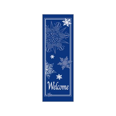 30 x 96 in. Holiday Banner Welcome Snowflakes Ocean