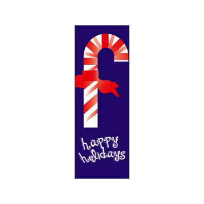 30 x 84 in. Holiday Banner Candy Cane Happy Holidays