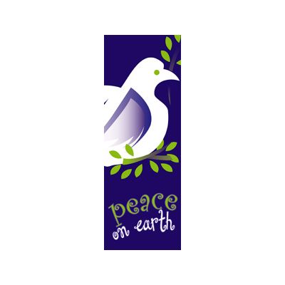 30 x 84 in. Holiday Banner Dove Peace On Earth