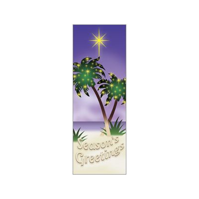 30 x 60 in. Holiday Banner Palm Tree Christmas