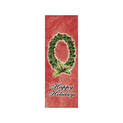 30 x 84 in. Holiday Banner Torn Paper Wreath