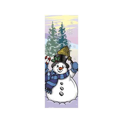 30 x 60 in. Holiday Banner Snowman with Broom