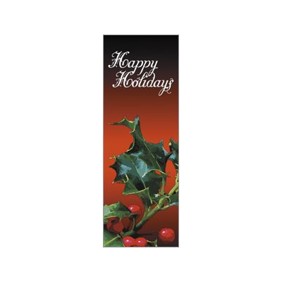 30 x 96 in. Holiday Banner Happy Holidays Holly
