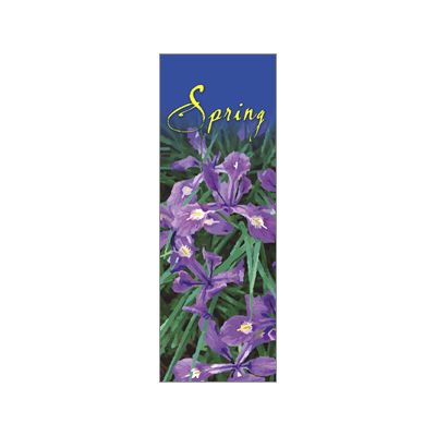 30 x 84 in. Seasonal Banner Spring Beauty Siberian Iris