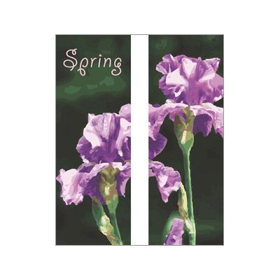30 x 84 in. Seasonal Banner Bearded Iris-Double Sided Design