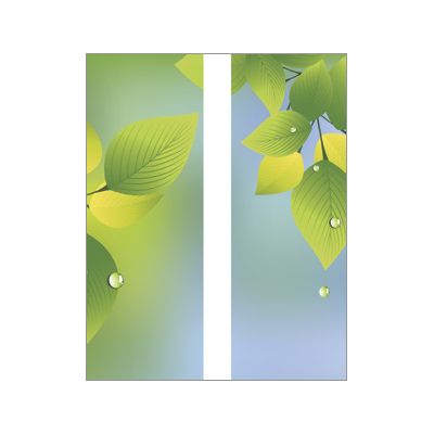 30 x 84 in. Seasonal Banner Summer Leaves & Raindrops-Double Sided