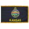 3ft. x 5ft. Kansas Flag Fringed for Indoor Display