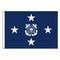 3ft. x 5ft. Coast Guard 4 Star Admiral Flag with Side Pole Sleeve