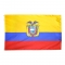 Size 7 Ecuador Flag with Canvas Header & Brass Grommets