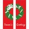 30 x 96 in. Holiday Banner Season's Greeting Wreath-Double Sided