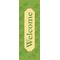 30 x 96 in. Holiday Banner Ivy Welcome Green Fabric