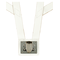 White Honor Guard Flagpole Harness w/Metal Cup