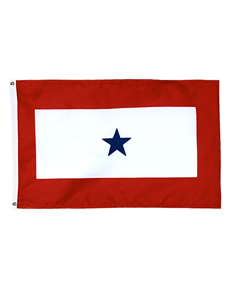 Military 1 Star Service Flag 5 x 8 ft. nylon